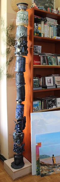 totem - détail - grès