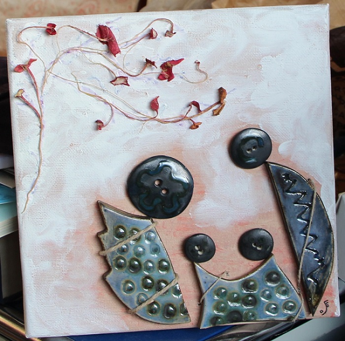 hanabi - grès sur toile