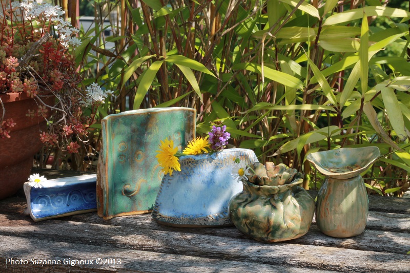 vase à pâquerettes - les prototypes - grès émaillé
